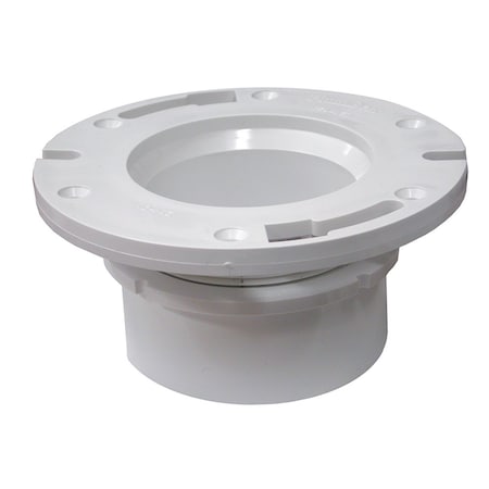 Jones Stephens 3in. PVC Over Schedule 30 Pipe Closet Flange less Knockout C51150